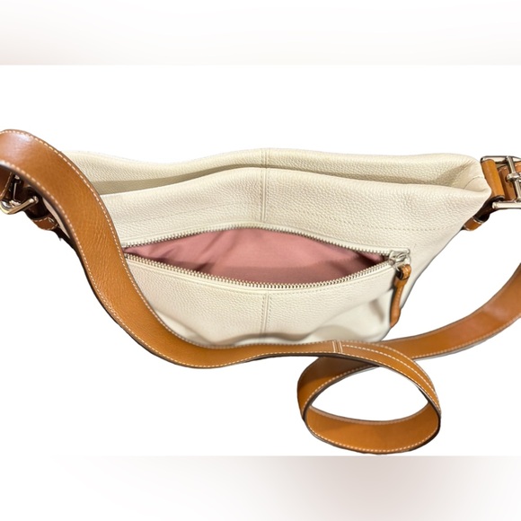 Coach East West Duffel Shoulder Bag M1085-F15065 White Pebbled Leather Purse - Picture 8 of 11